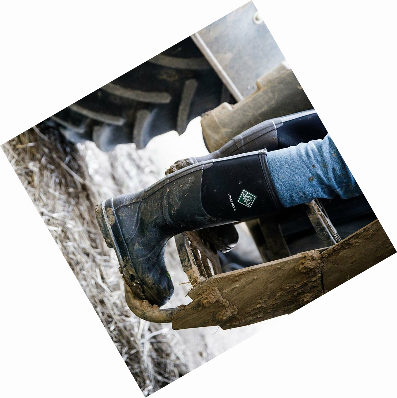 Men's Muck Chore Max Steel Toe S5 Tall Boots Black | HXGEQD-842
