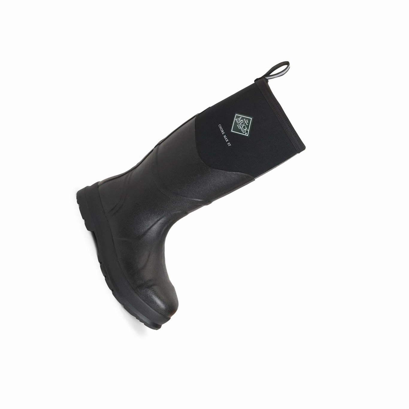 Men's Muck Chore Max Steel Toe S5 Tall Boots Black | HXGEQD-842