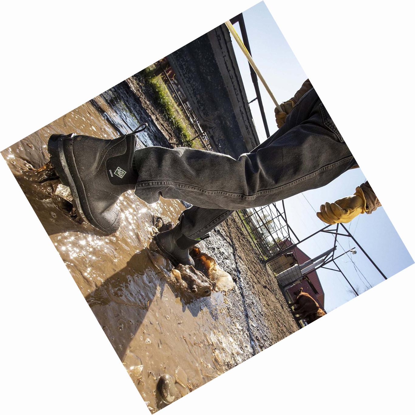 Men's Muck Chore Work Boots Black | LSHZIE-407